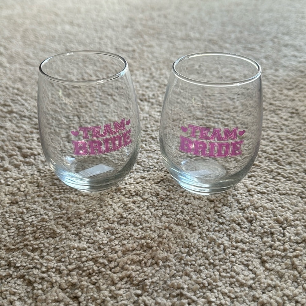 Team Bride wine glasses (2)